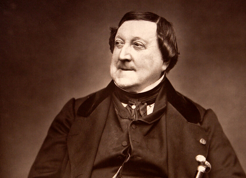 Gioachino Rossini – Komponist der Petite Messe Solennelle (Fotografie von Étienne Carjat, gemeinfrei)